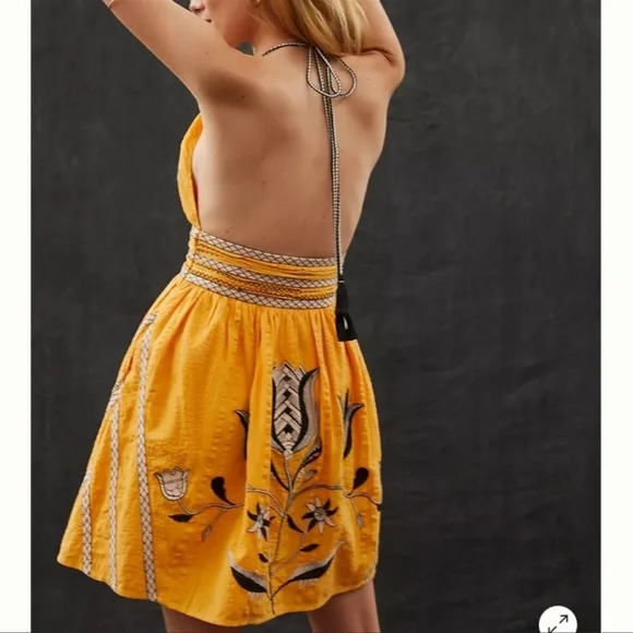 Anthropologie Mini Sleek and Sophisticated Trendy Dress with Plunging V-neck - Picture 3 of 7